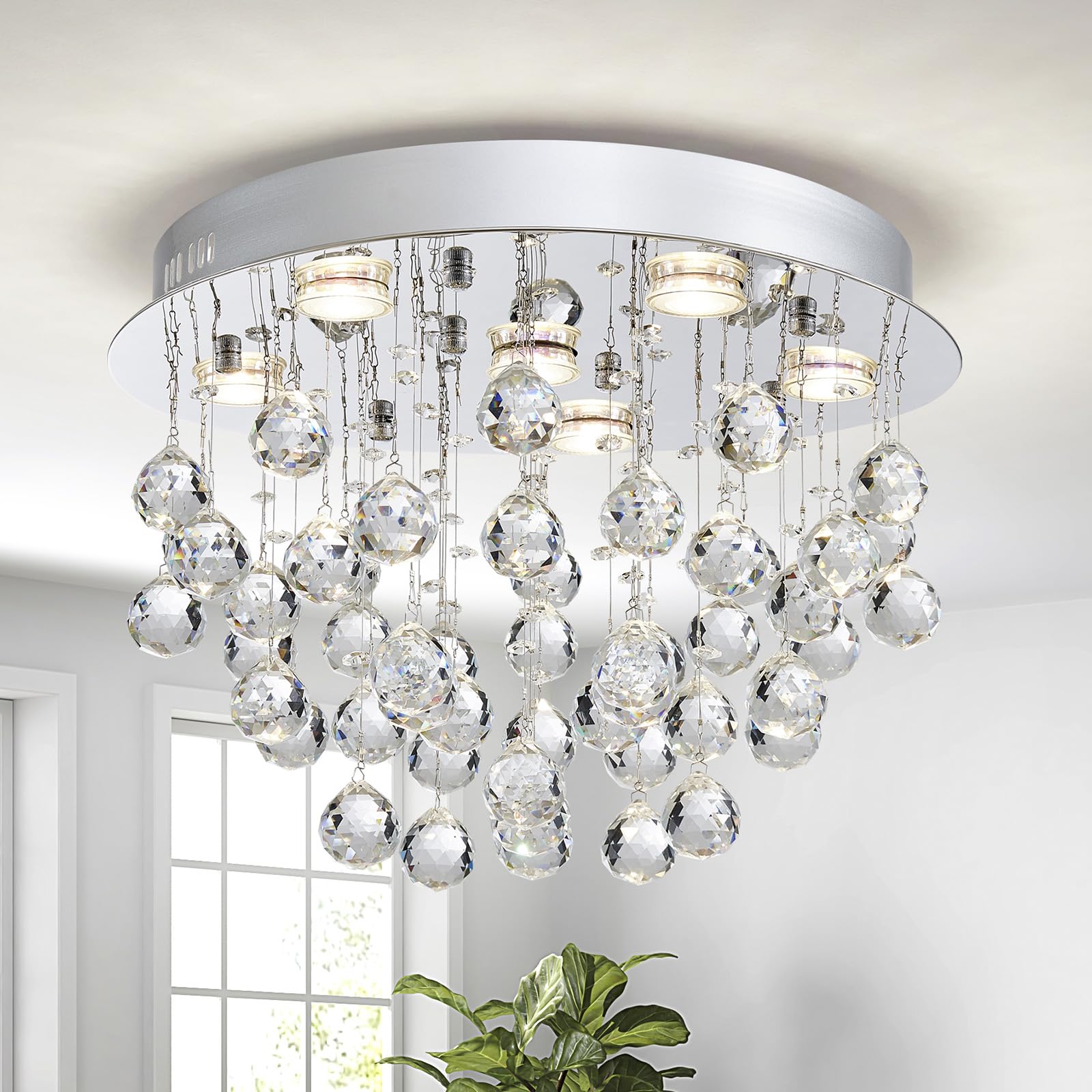 Saint Mossi 6-Lights Modern Chandelier K9 Crystal Lighting Fixture